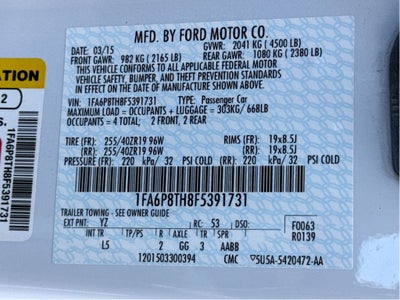 2015 Ford Mustang EcoBoost Premium