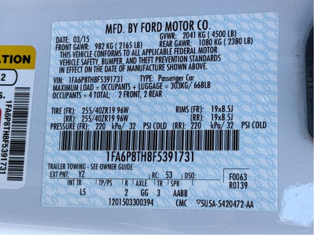 2015 Ford Mustang EcoBoost Premium