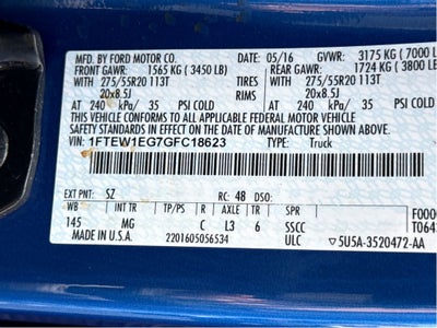 2016 Ford F-150 XLT