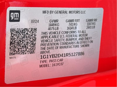2024 Chevrolet Corvette Stingray 2LT