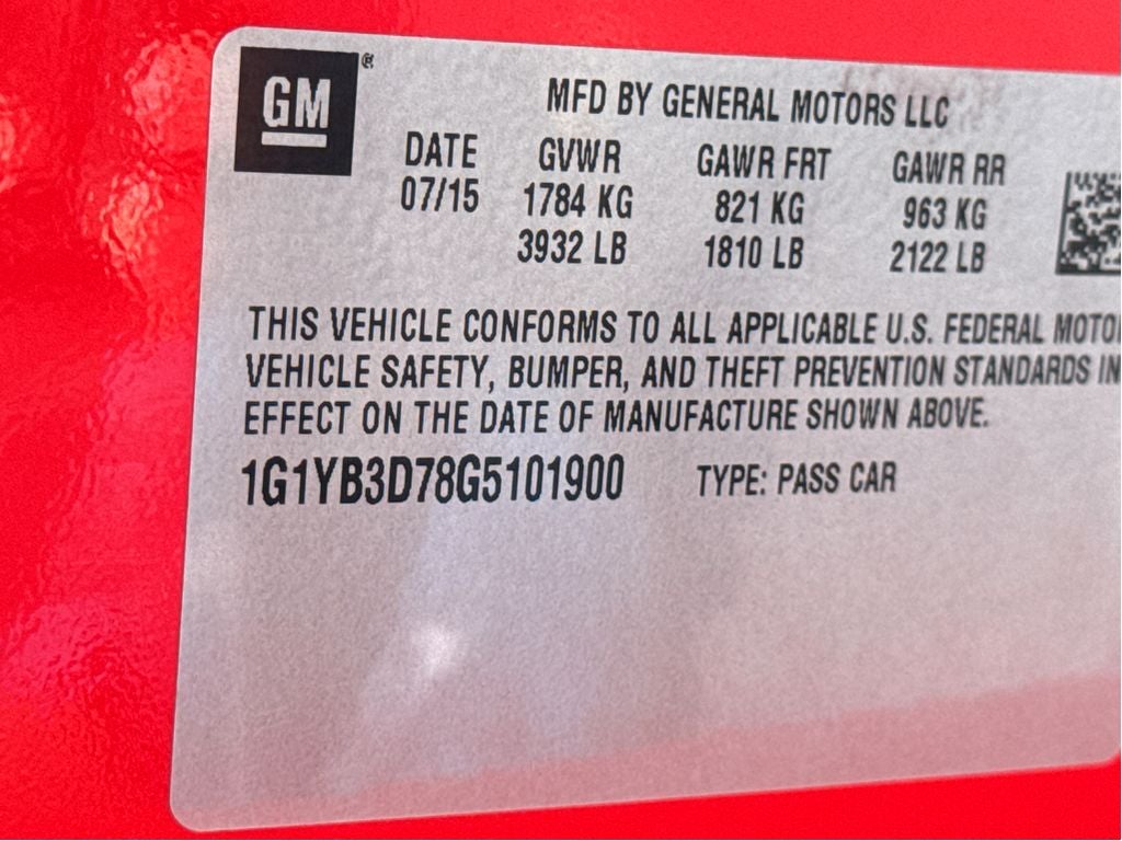 2016 Chevrolet Corvette Stingray 1LT