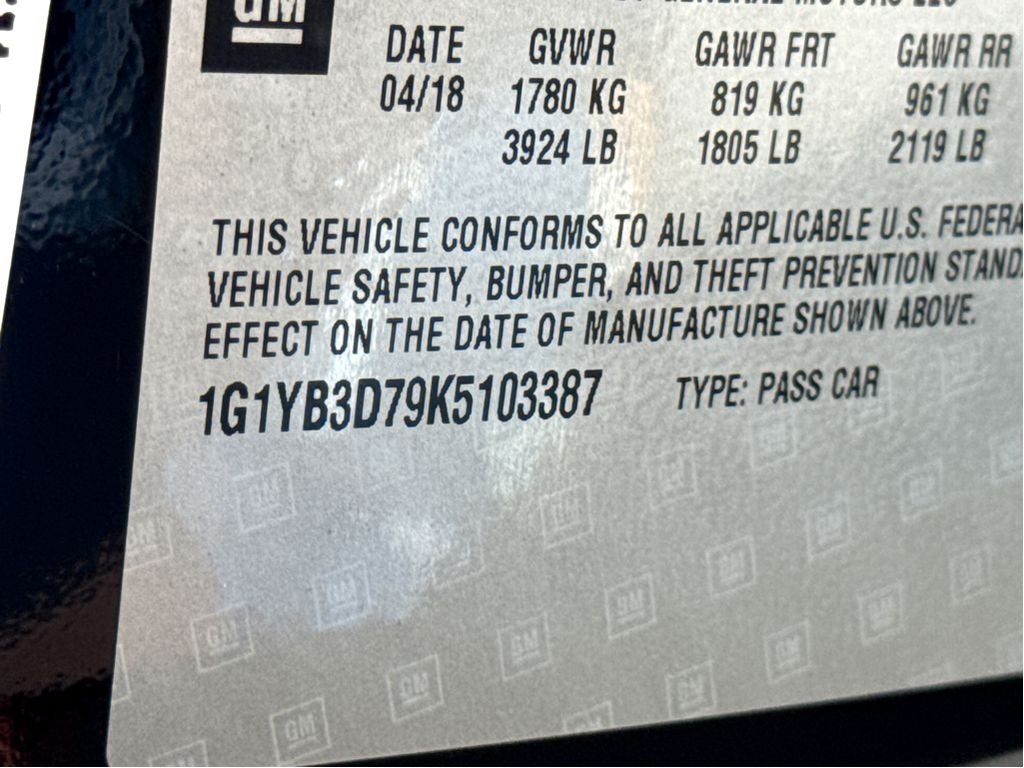 2019 Chevrolet Corvette Stingray 1LT