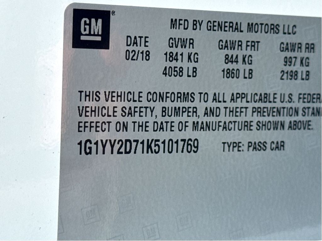 2019 Chevrolet Corvette Grand Sport Grand Sport 2LT