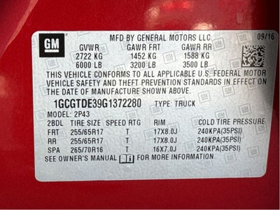 2016 Chevrolet Colorado 4WD Z71