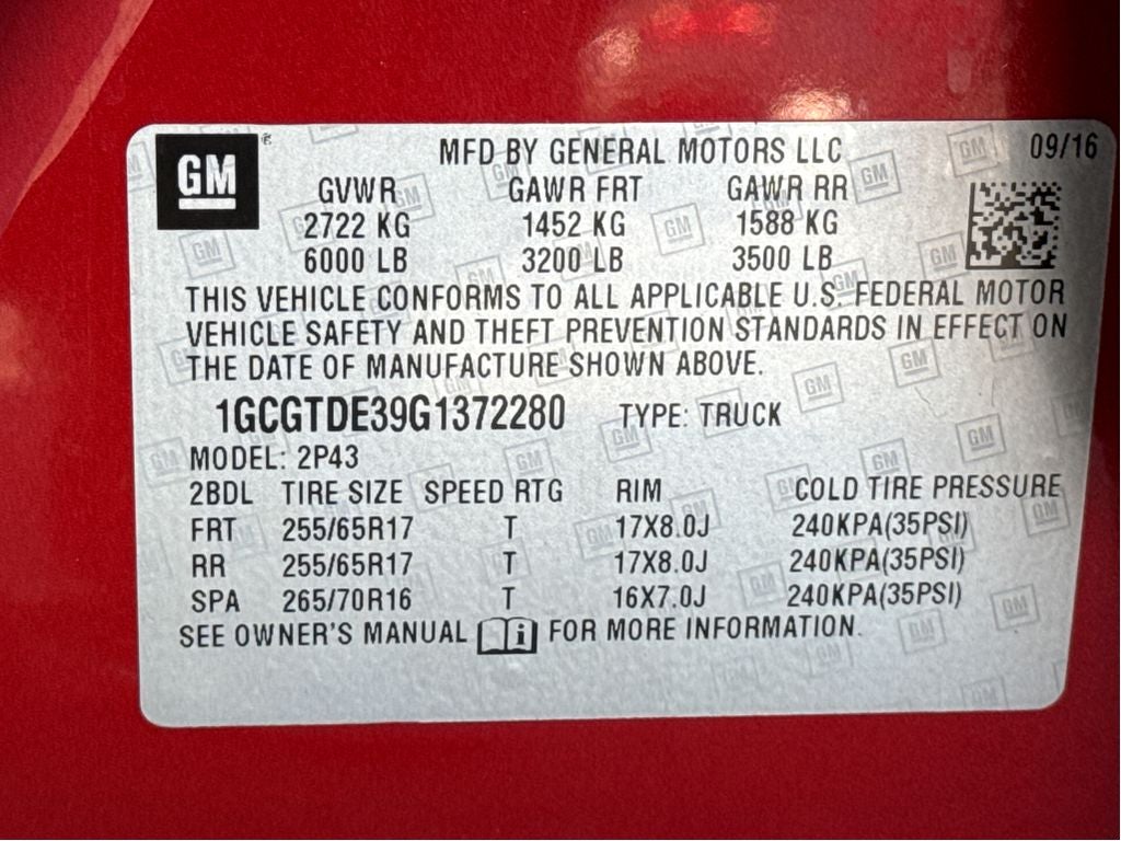 2016 Chevrolet Colorado 4WD Z71