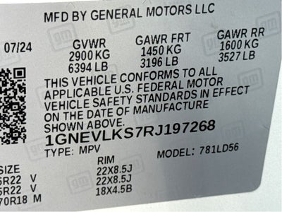 2024 Chevrolet Traverse AWD RS