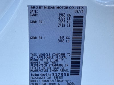 2025 Nissan Altima SV