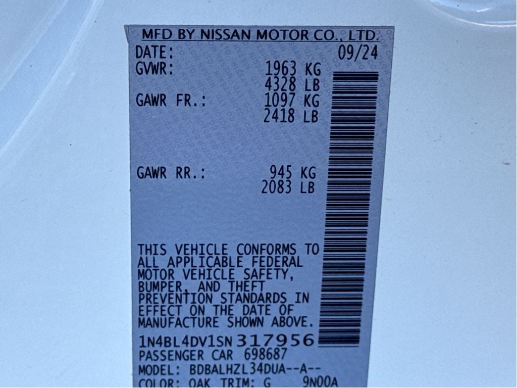 2025 Nissan Altima SV