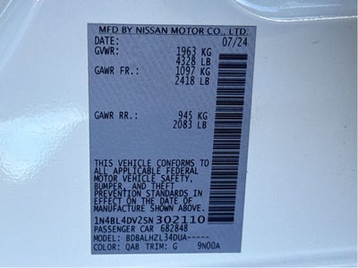 2025 Nissan Altima SV