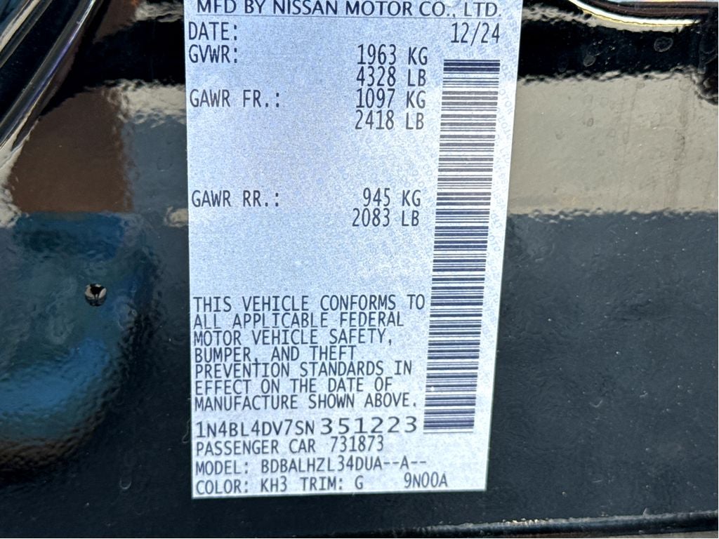 2025 Nissan Altima SV