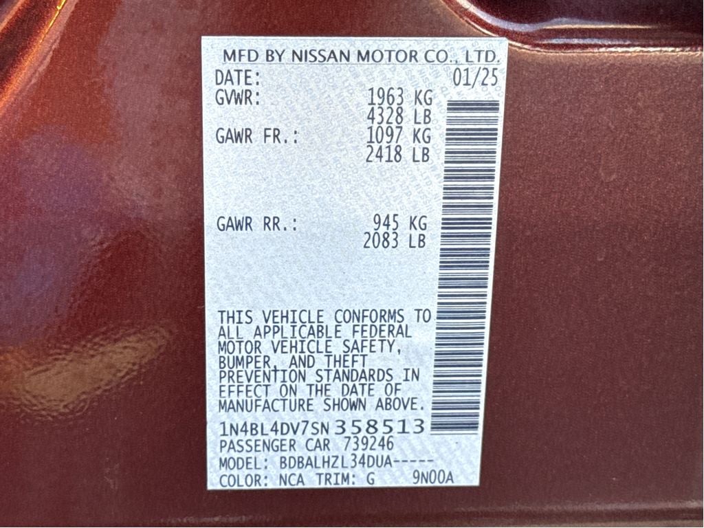 2025 Nissan Altima SV