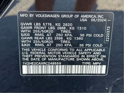 2024 Volkswagen Atlas Cross Sport 2.0T SE w/Technology