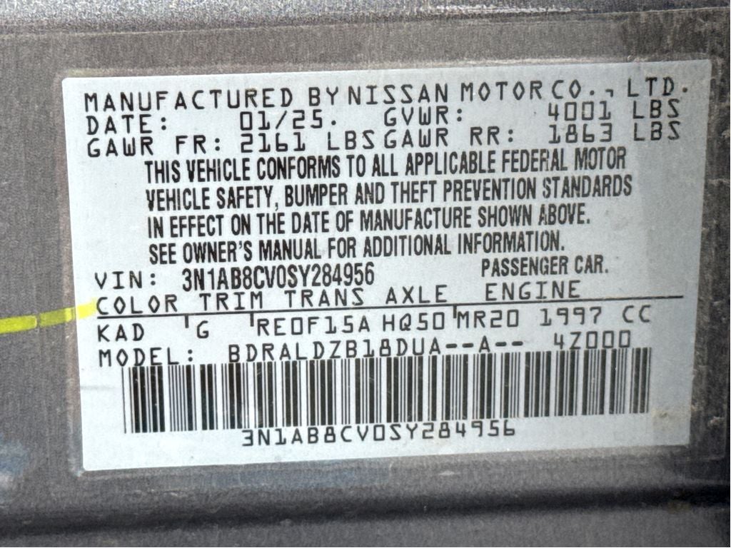 2025 Nissan Sentra SV