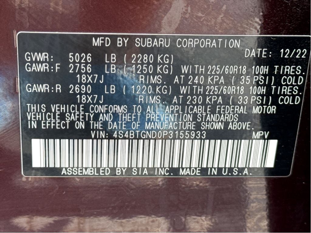 2023 Subaru Outback Limited XT
