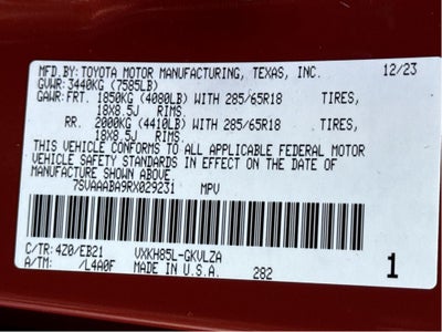 2024 Toyota Sequoia TRD Pro