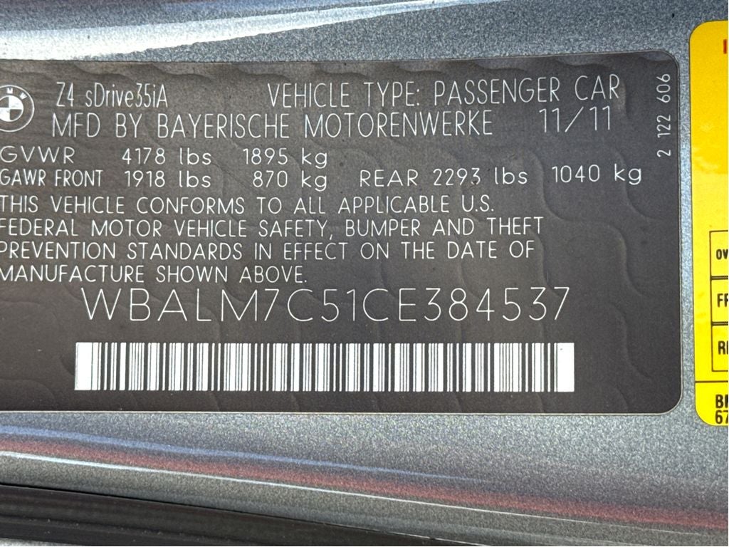 2012 BMW Z4 sDrive35i